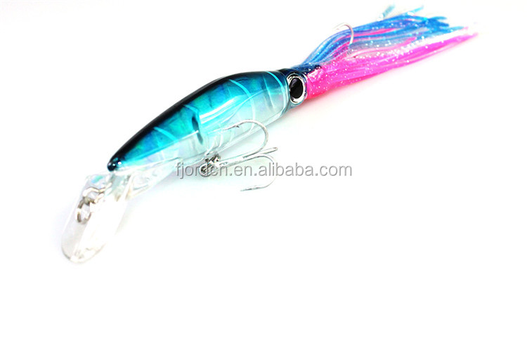 FJORD 140mm 40g Beard Bait Combo Squid Skirt Lure Trolling Bait Fishing Hard Minnow Lures Fishing Tackle Octopus Fishing Lures detail 1