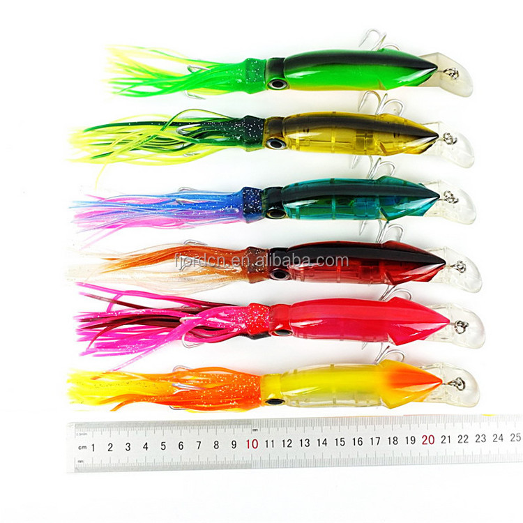 FJORD 140mm 40g Beard Bait Combo Squid Skirt Lure Trolling Bait Fishing Hard Minnow Lures Fishing Tackle Octopus Fishing Lures detail 2