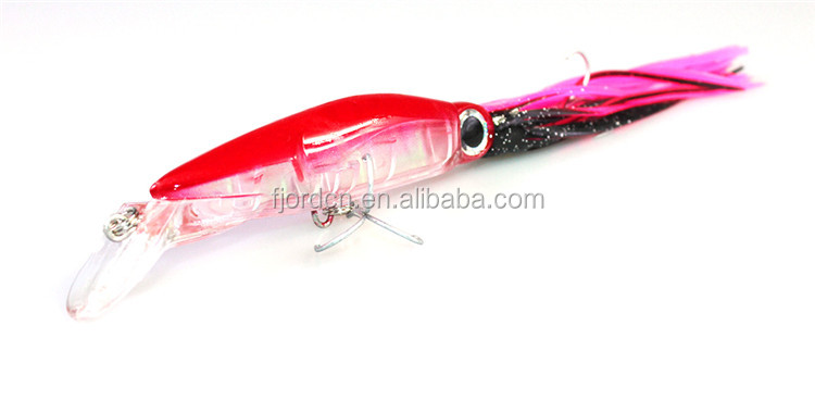 FJORD 140mm 40g Beard Bait Combo Squid Skirt Lure Trolling Bait Fishing Hard Minnow Lures Fishing Tackle Octopus Fishing Lures detail 5