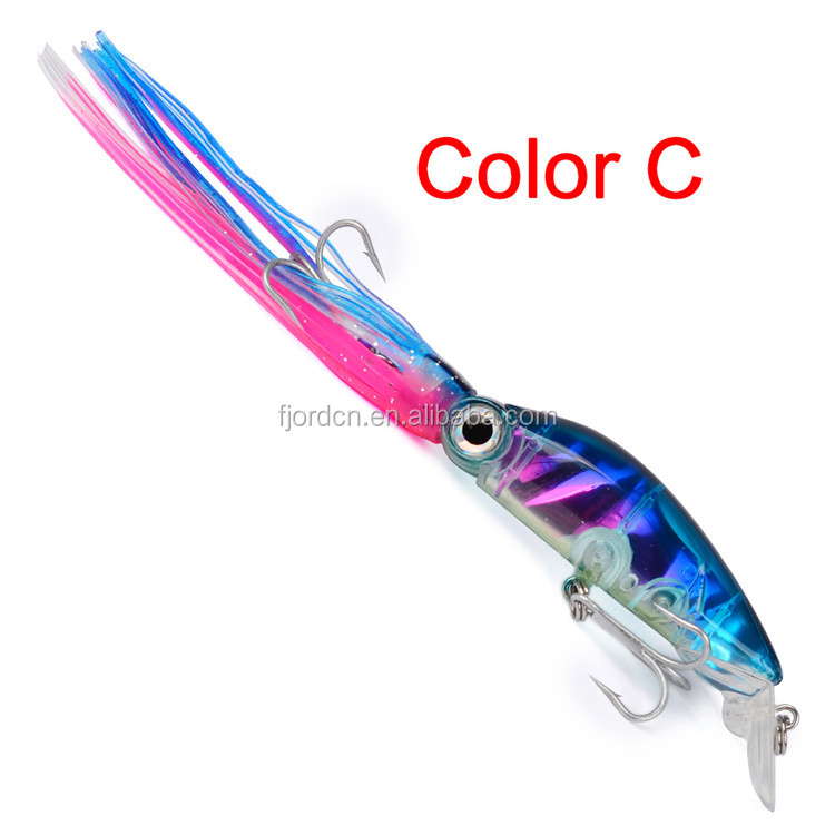 FJORD 10cm 18g Hard Body Bait Octopus Skirts Soft Plastic Fishing Lures detail 1