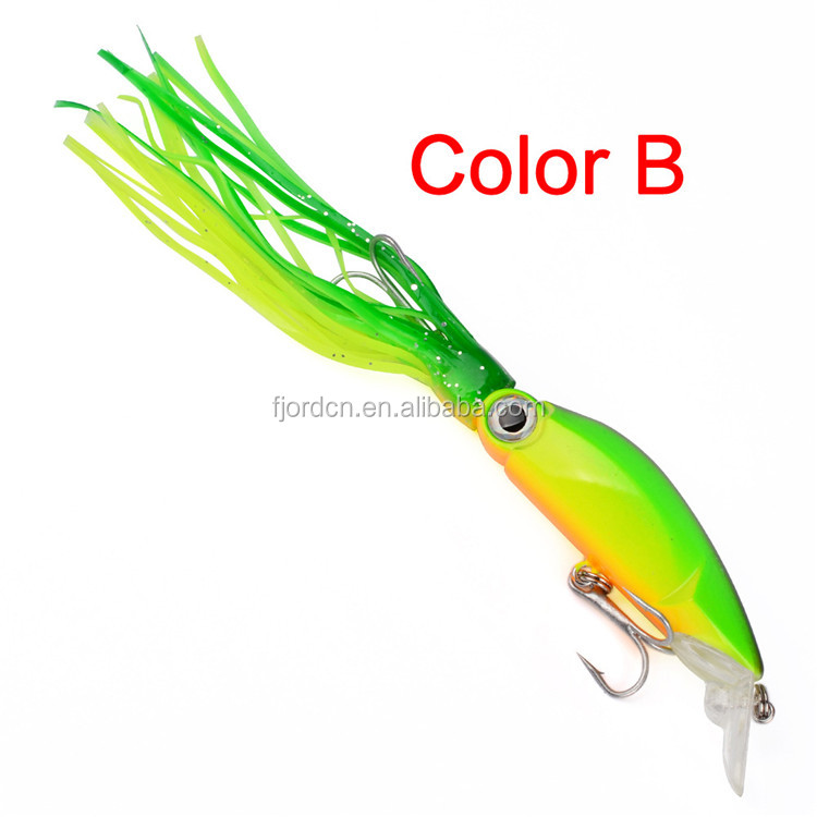 FJORD 10cm 18g Hard Body Bait Octopus Skirts Soft Plastic Fishing Lures detail 11