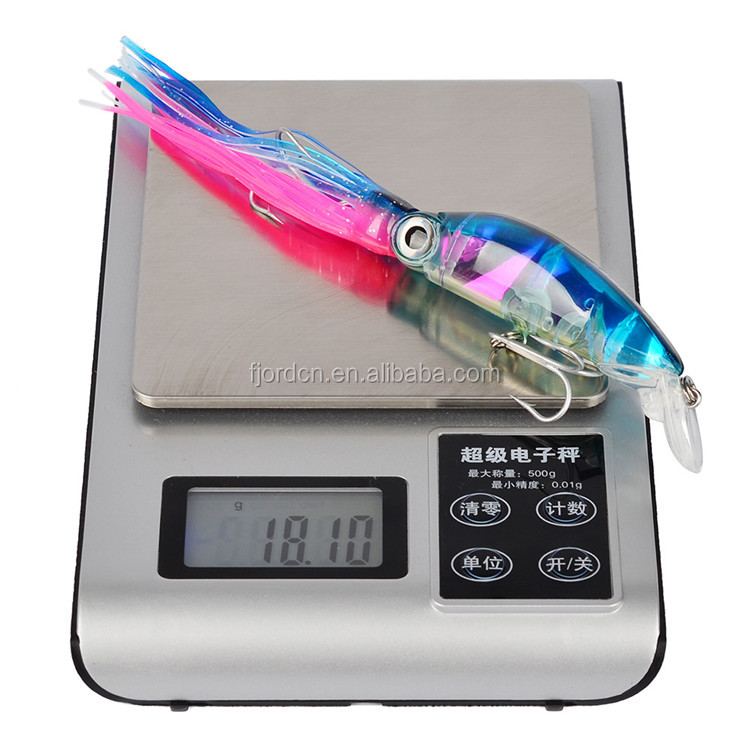 FJORD 10cm 18g Hard Body Bait Octopus Skirts Soft Plastic Fishing Lures detail 5