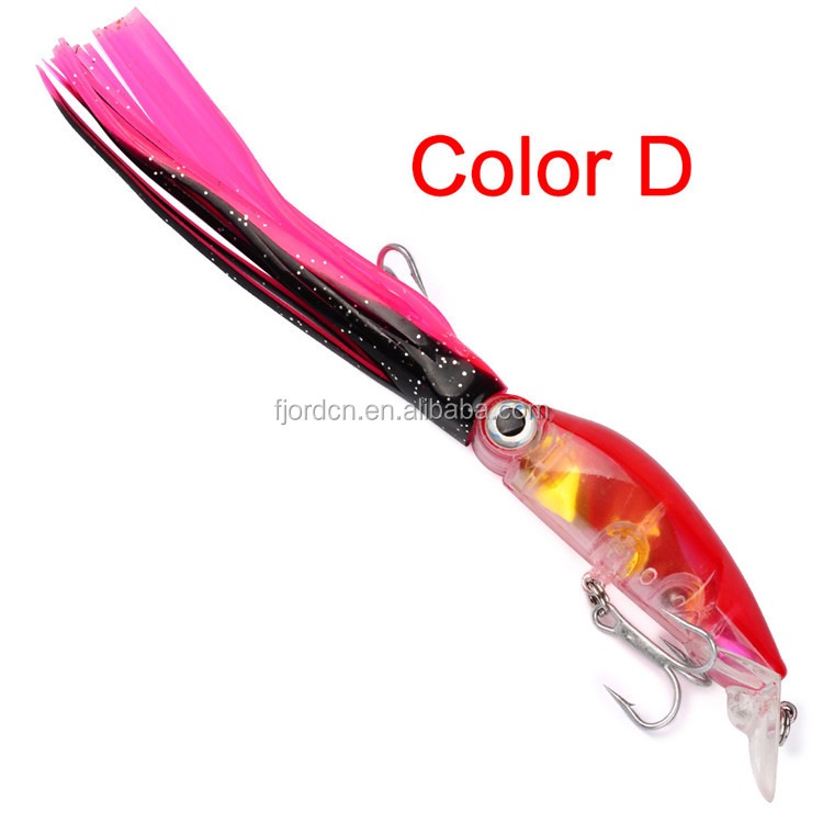 FJORD 10cm 18g Hard Body Bait Octopus Skirts Soft Plastic Fishing Lures detail 6
