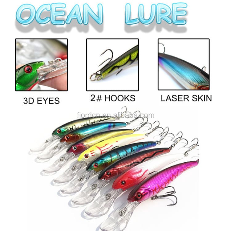 FJORD 165mm 29g Wobblers Crankbait Big Float Artificial Deep Sea Diver Ocean Hard Fishing Lures Trap Minnow detail 1