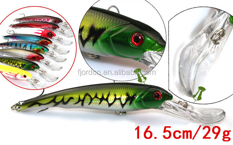 FJORD 165mm 29g Wobblers Crankbait Big Float Artificial Deep Sea Diver Ocean Hard Fishing Lures Trap Minnow detail 5