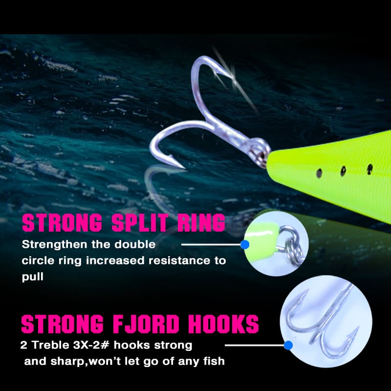 FJORD 52g 13cm High Quality OEM Big Sinking Minnow Fishing Lure Hard detail 4