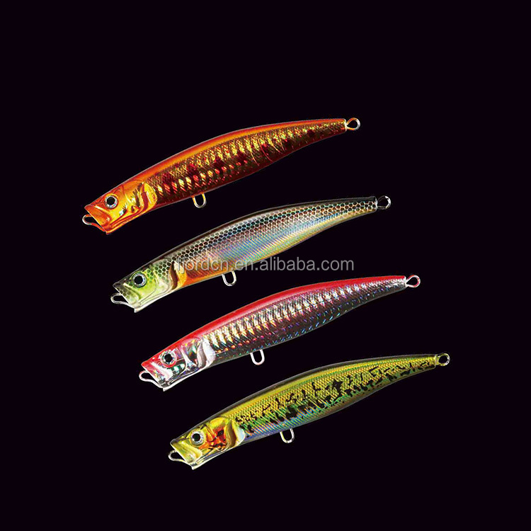 FJORD 110mm 18g Fishing Lure OEM Surface Popper Lures Wth Laser Paper detail 1