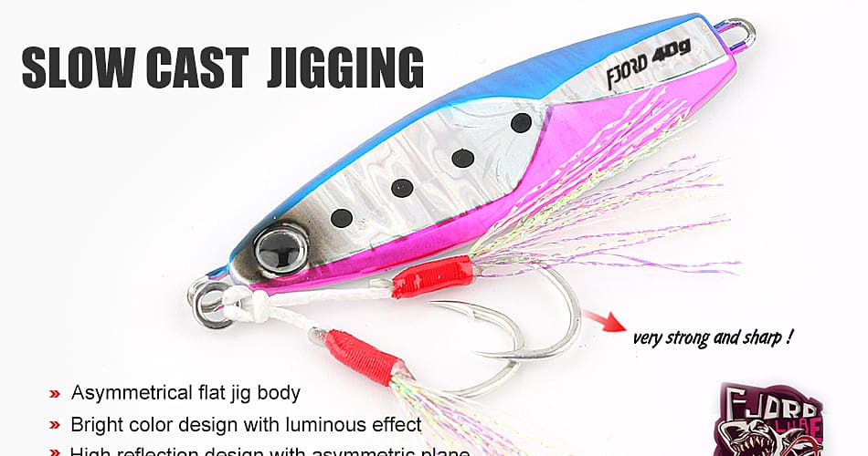 FJORD Lead Alloy Jig Fishing Lure 10g-60g Swim Baits for River Lake & Saltwater Shore Casting Jigging Artificial Bait detail 10