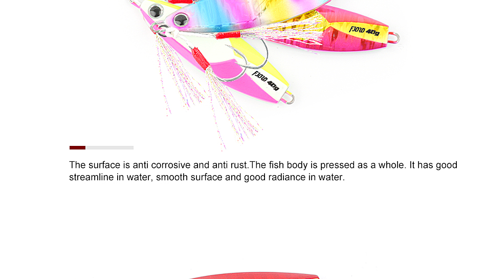 FJORD Lead Alloy Jig Fishing Lure 10g-60g Swim Baits for River Lake & Saltwater Shore Casting Jigging Artificial Bait detail 5