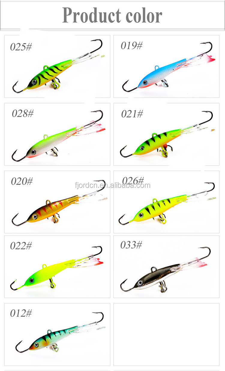 FJORD 93mm/30g Winter Ice Fishing Jig Bait Hard Lure Lead for Jigging Metal Plastic Material for Bream Species River Lake Stream detail 2