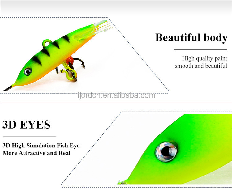 FJORD 93mm/30g Winter Ice Fishing Jig Bait Hard Lure Lead for Jigging Metal Plastic Material for Bream Species River Lake Stream detail 4