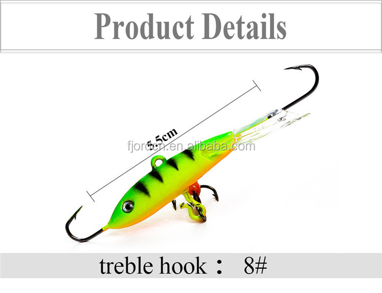 FJORD 93mm/30g Winter Ice Fishing Jig Bait Hard Lure Lead for Jigging Metal Plastic Material for Bream Species River Lake Stream detail 7