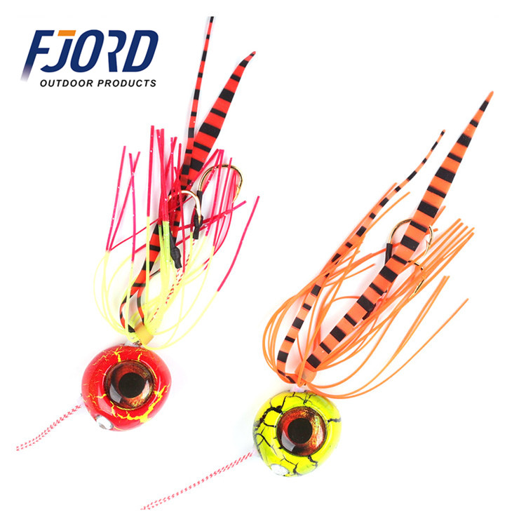 FJORD 60g Silicone Rubber Skirt Trailer Jig Octopus Kabura Jigging Lure Fishing Lure Snapper Slider BTJIG2 Lead Metal Weight