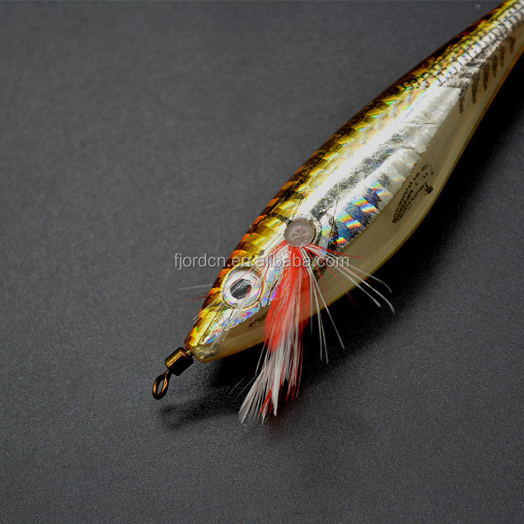 FJORD 90mm 10g Night Sea Luminous Realistic Fluorescent Squid Jigs Hooks Wood Shrimp detail 5