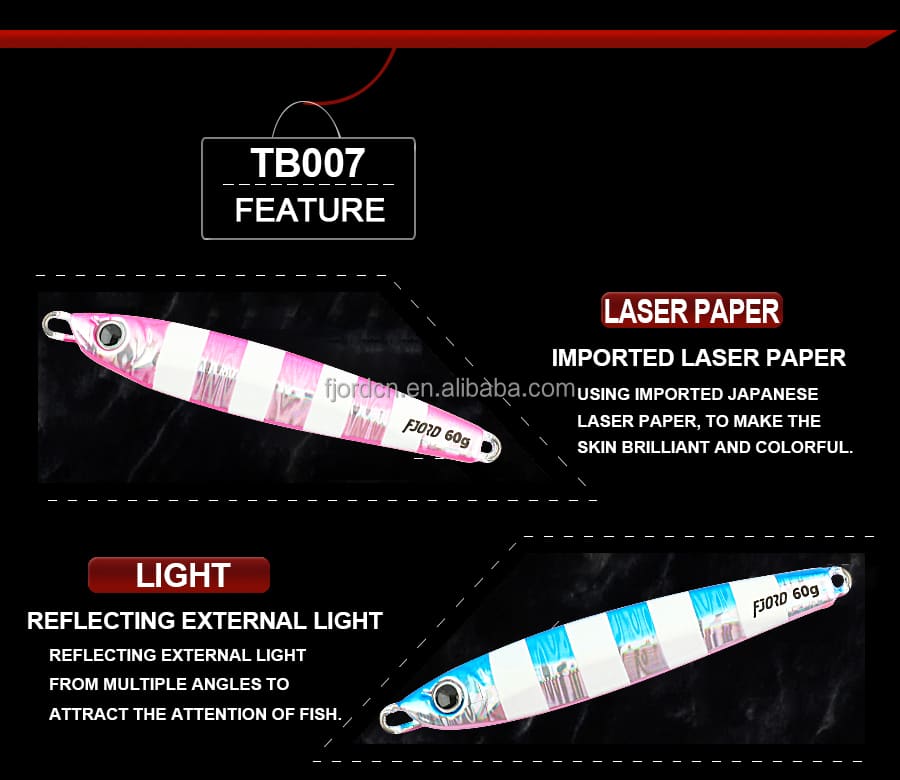 FJORD 20g 30g 40g 60g Speed Vertical Jigging Metal Fishing Lure detail 5