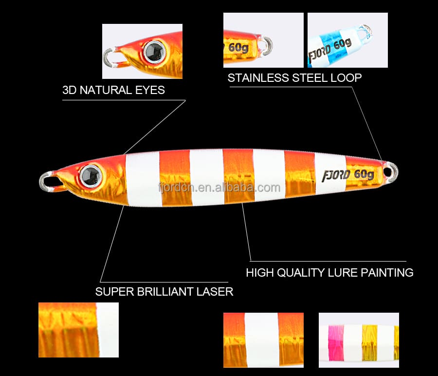 FJORD 20g 30g 40g 60g Speed Vertical Jigging Metal Fishing Lure detail 8