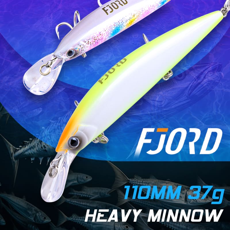 FJORD 110mm 37g New Color High Quality  Hard Plastic Sinking Minnow Lure detail 1