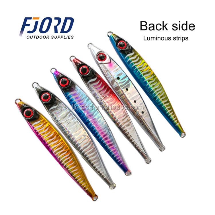 FJORD Hot Selling 100g Jigging Lure Slow Metal Fishing Artificial Bait Lead Vertical Jig Slow Sinking Without Hooks CN;SHN detail 4