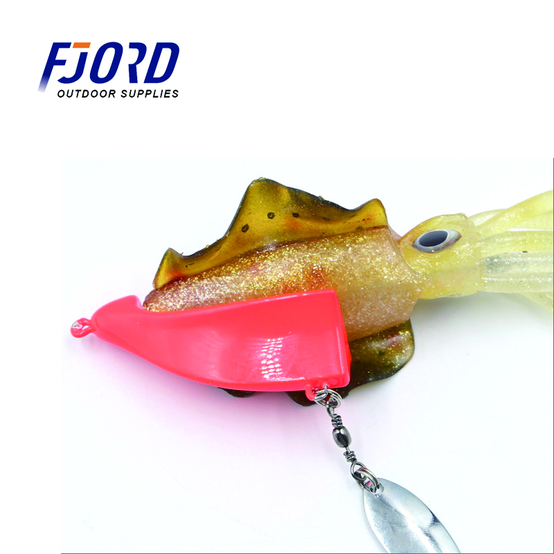 FJORD Customized Wholesale in Stock 80g Squid With Luminous Soft Fishing Lures