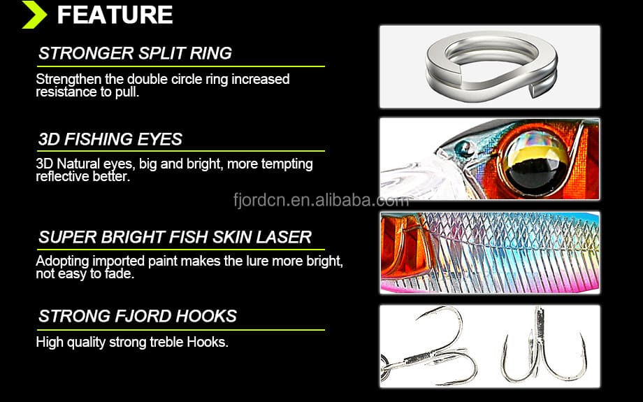 FJORD 6g Long Tongue Hard Bait Crank Bait Minnow Lure Long Casting Sinking Fishing Lure for Pike & Bass Plastic detail 1