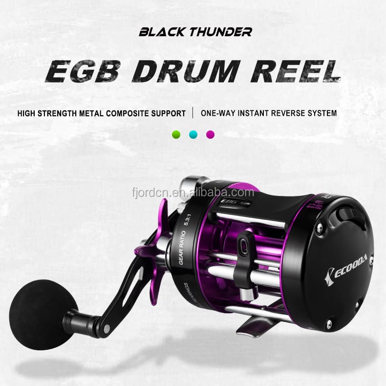 FJORD Lightweight EBG50 5+1BB Metal Drum Sinking Bottom Trolling Fishing Wheel Big Game Boat Fishing Reel detail 1