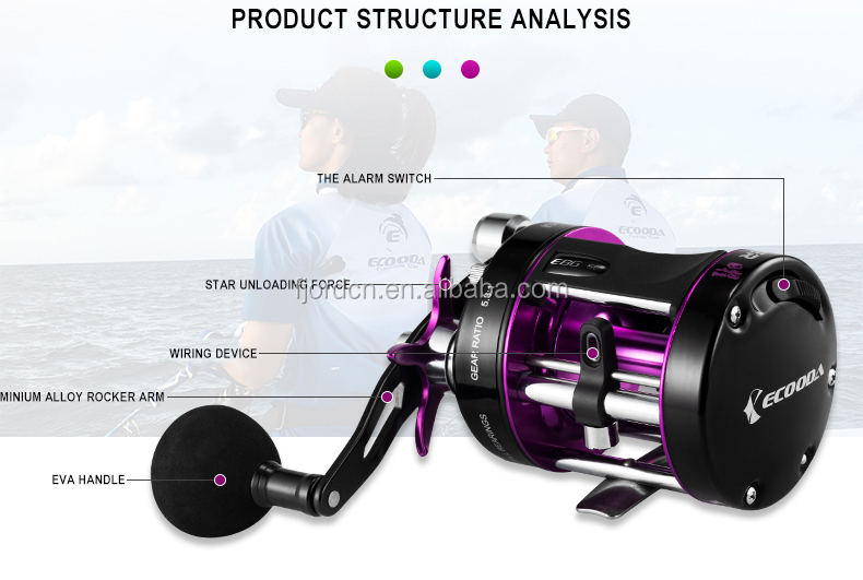 FJORD Lightweight EBG50 5+1BB Metal Drum Sinking Bottom Trolling Fishing Wheel Big Game Boat Fishing Reel detail 2