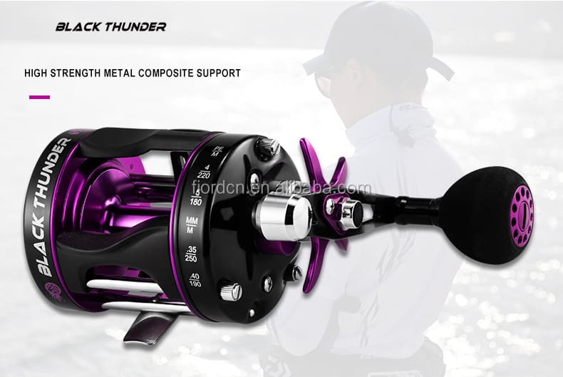 FJORD Lightweight EBG50 5+1BB Metal Drum Sinking Bottom Trolling Fishing Wheel Big Game Boat Fishing Reel detail 5