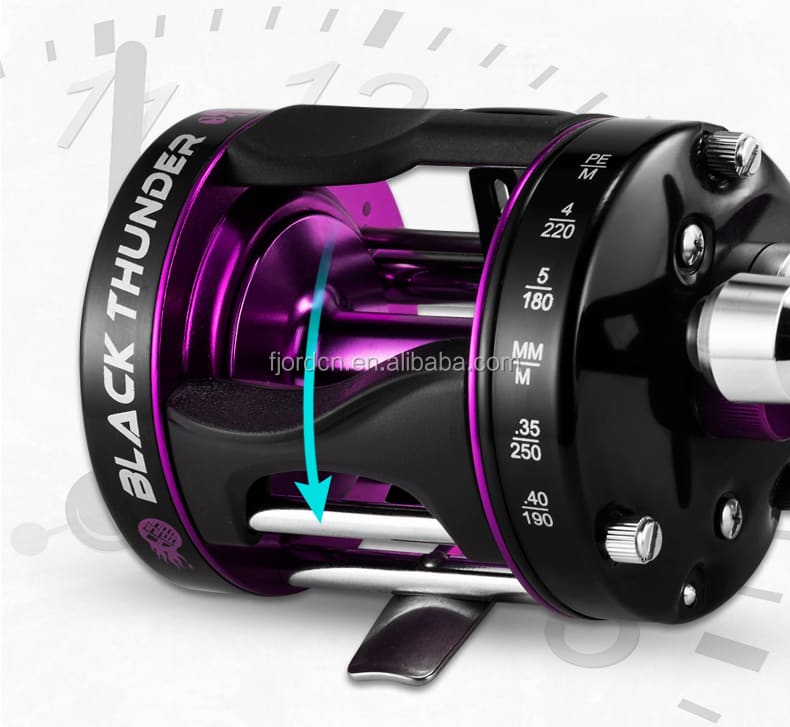 FJORD Lightweight EBG50 5+1BB Metal Drum Sinking Bottom Trolling Fishing Wheel Big Game Boat Fishing Reel detail 6