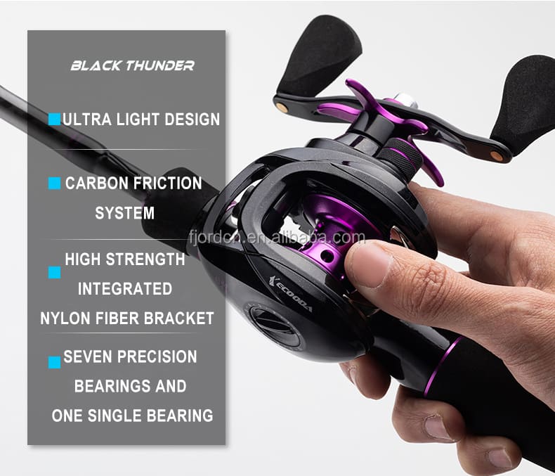 FJORD New EBS 7+1BB Saltwater Big Game Fishing Reel Baitcasting Reels detail 3